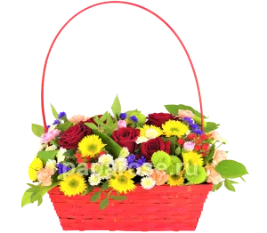 Цветы в корзинке Полянка