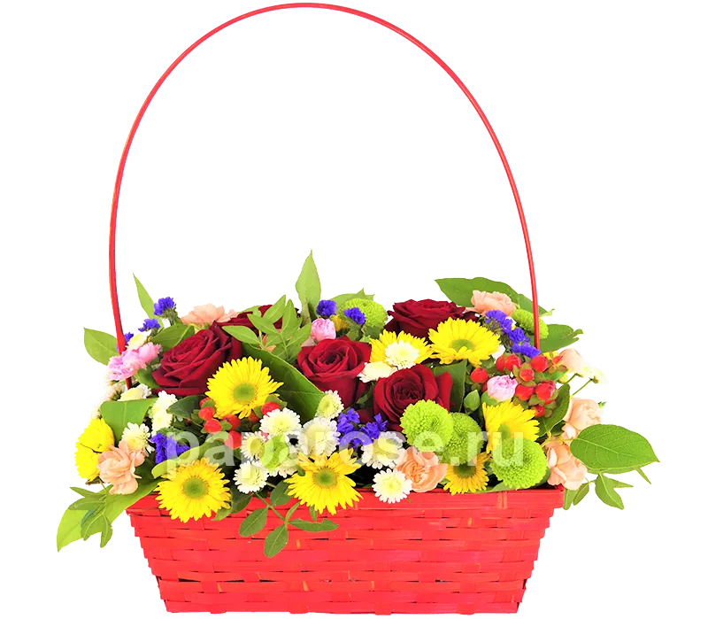 Цветы в корзинке Полянка