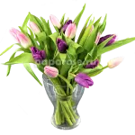 15 тюльпанов в вазе